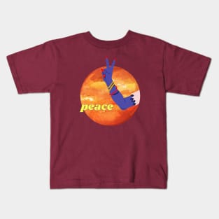 ZOMBIE PEACE ARM - MAROON Kids T-Shirt